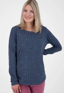 LEAAK B LONGSLEEVE - Langarmshirt - Marine Melange