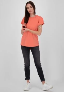 MINNYAK - T-Shirt Basic - Salmon Melange 7 MINNYAK - T-Shirt Basic - Salmon Melange -Alife & Kickin 03d8807432ac4c2194ae69a3caaf66b5