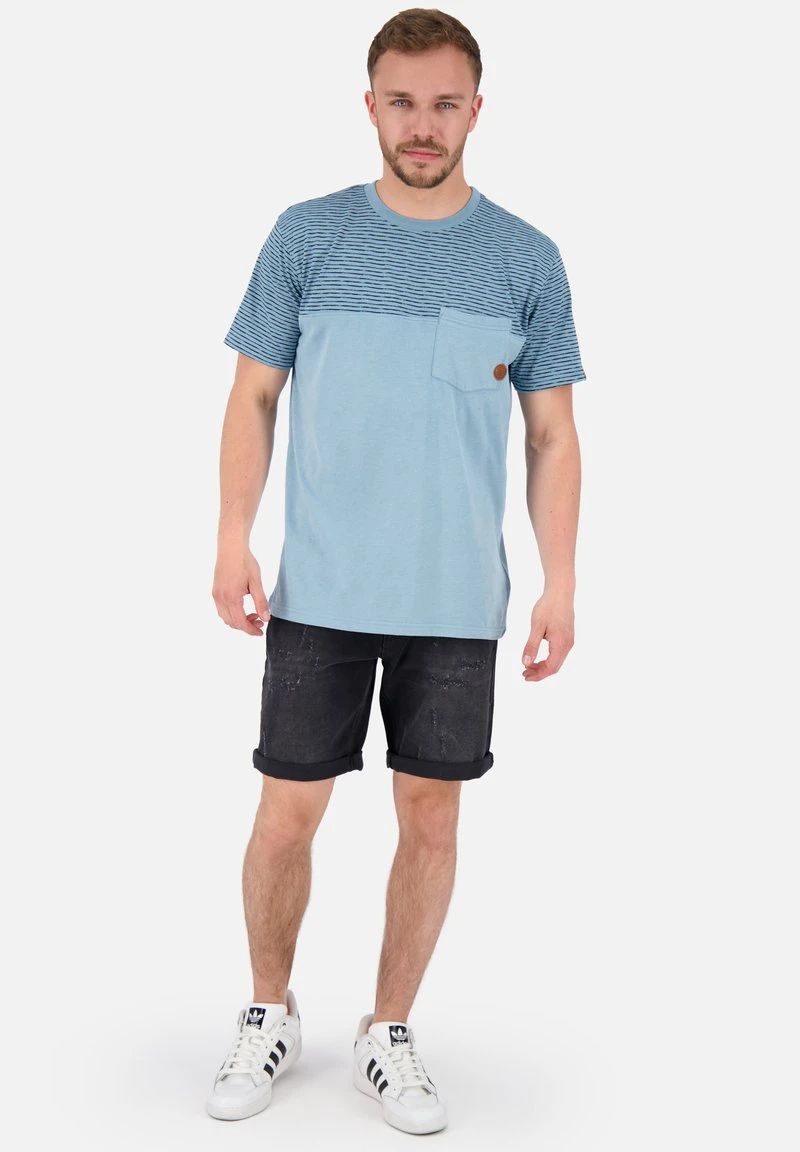 LEOPOLDAK KURZARM - T-Shirt Print - Storm Melange 2 LEOPOLDAK KURZARM - T-Shirt Print - Storm Melange – Bild 2