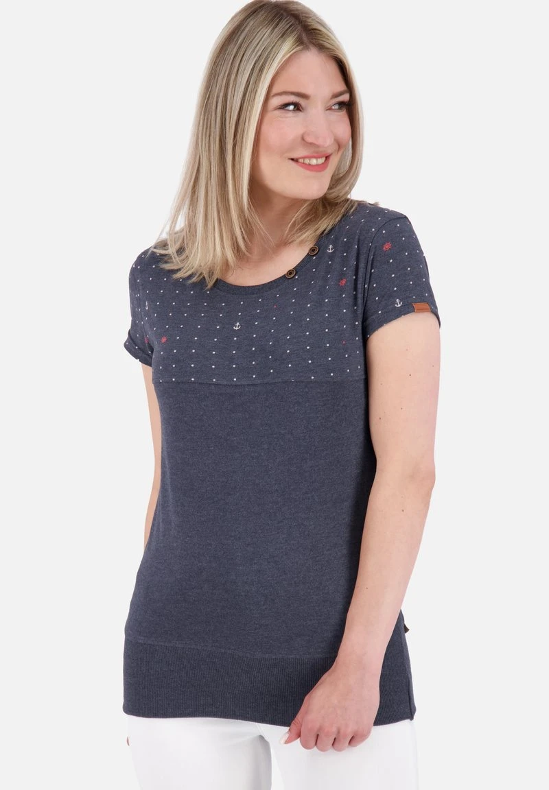 CORAAK B - T-Shirt Print - Marine Melange 1 CORAAK B - T-Shirt Print - Marine Melange