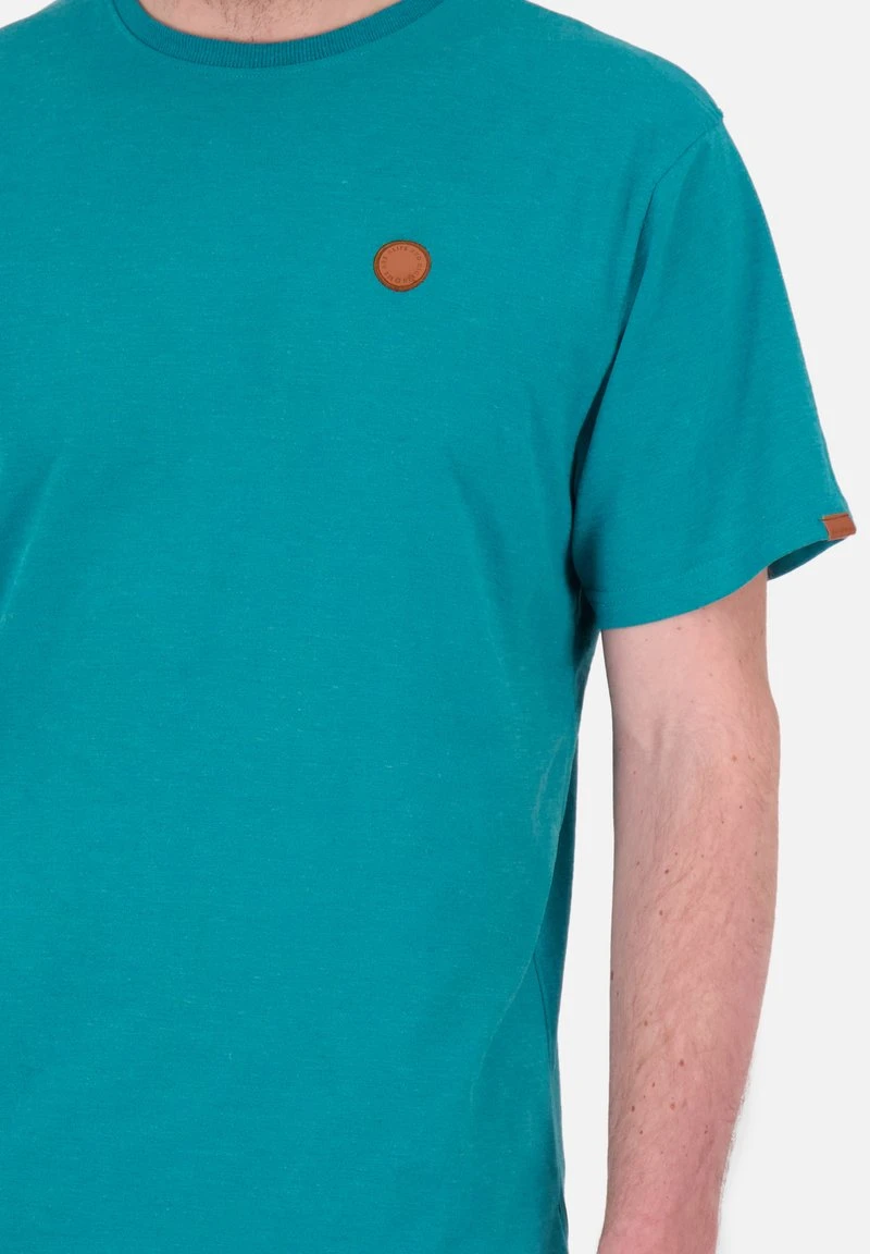 MADDOXAK A KURZARM - T-Shirt Basic - Peacock Melange 5 MADDOXAK A KURZARM - T-Shirt Basic - Peacock Melange – Bild 5