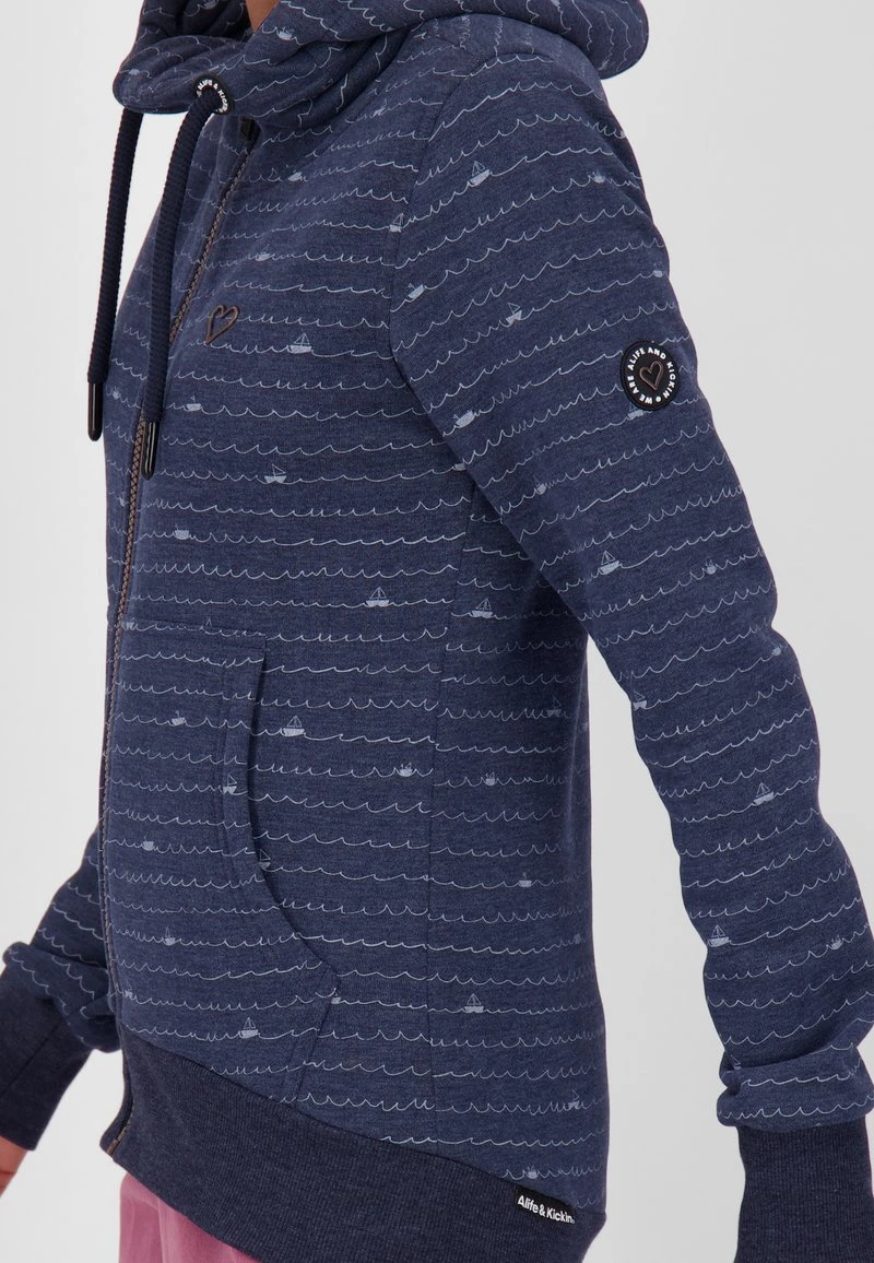 YASMIN - Sweatjacke - Marine Melange 4 YASMIN - Sweatjacke - Marine Melange – Bild 4