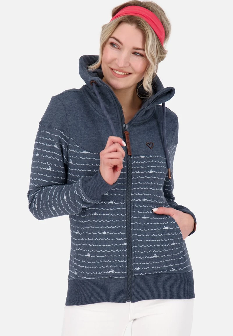 VALENAAK B - Sweatjacke - Marine Melange 1 VALENAAK B - Sweatjacke - Marine Melange