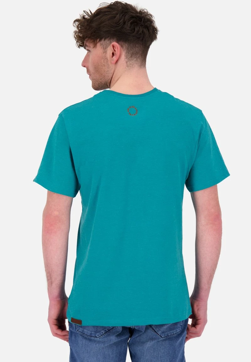 MADDOXAK A KURZARM - T-Shirt Basic - Peacock Melange 3 MADDOXAK A KURZARM - T-Shirt Basic - Peacock Melange – Bild 3