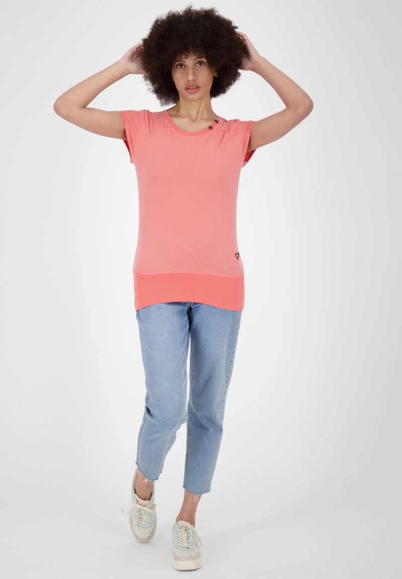 COCOAK A - T-Shirt Basic - Peach Melange 2 COCOAK A - T-Shirt Basic - Peach Melange – Bild 2