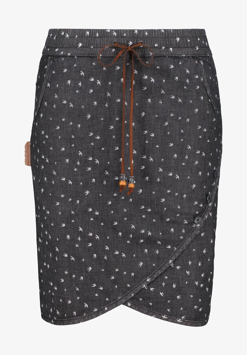 LUCIAK B - Wickelrock - Black Denim 6 LUCIAK B - Wickelrock - Black Denim – Bild 6