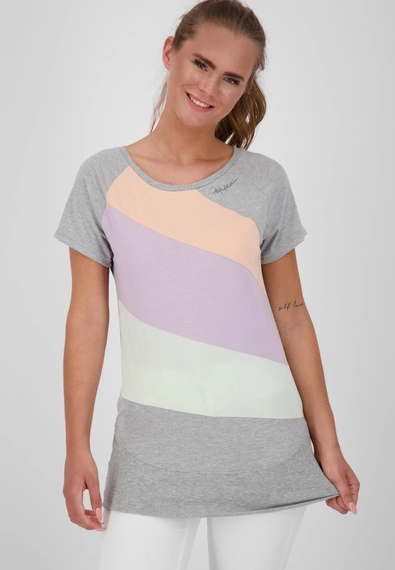 LENI - T-Shirt Print - Cloudy Melange 1 LENI - T-Shirt Print - Cloudy Melange