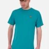 MADDOXAK A KURZARM - T-Shirt Basic - Peacock Melange