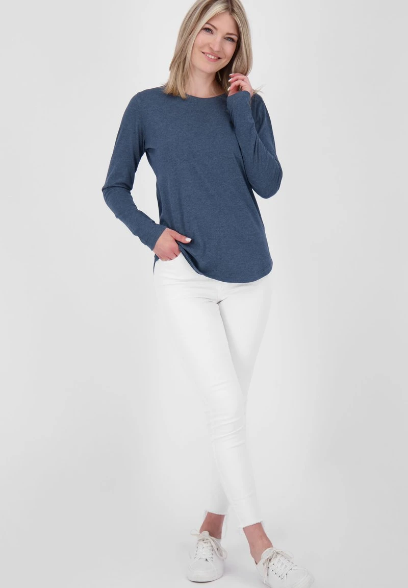 LEAAK A - Langarmshirt - Marine Melange 2 LEAAK A - Langarmshirt - Marine Melange – Bild 2