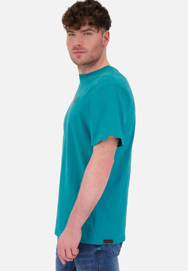 MADDOXAK A KURZARM - T-Shirt Basic - Peacock Melange 4 MADDOXAK A KURZARM - T-Shirt Basic - Peacock Melange – Bild 4