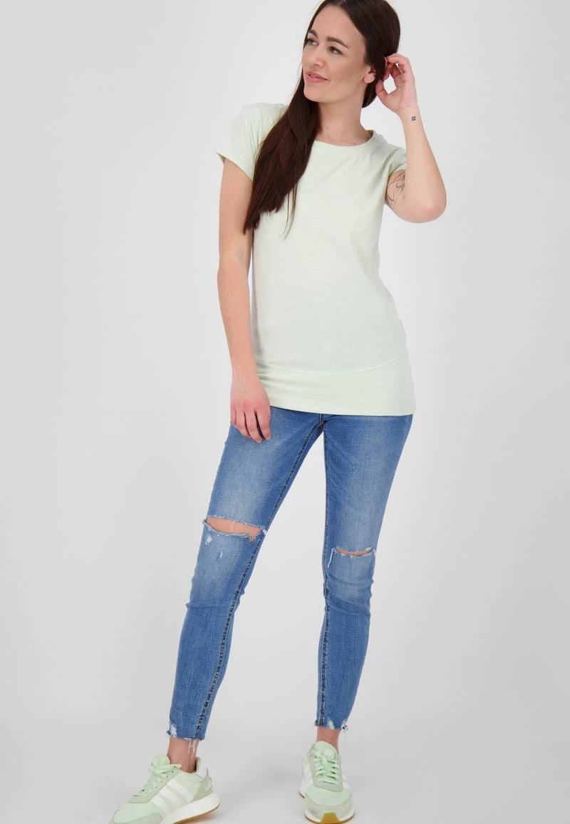 KIKOAK A - T-Shirt Basic - Teal Melange 2 KIKOAK A - T-Shirt Basic - Teal Melange – Bild 2