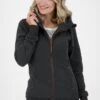 VIVIAN - Sweatjacke - Moonless Melange
