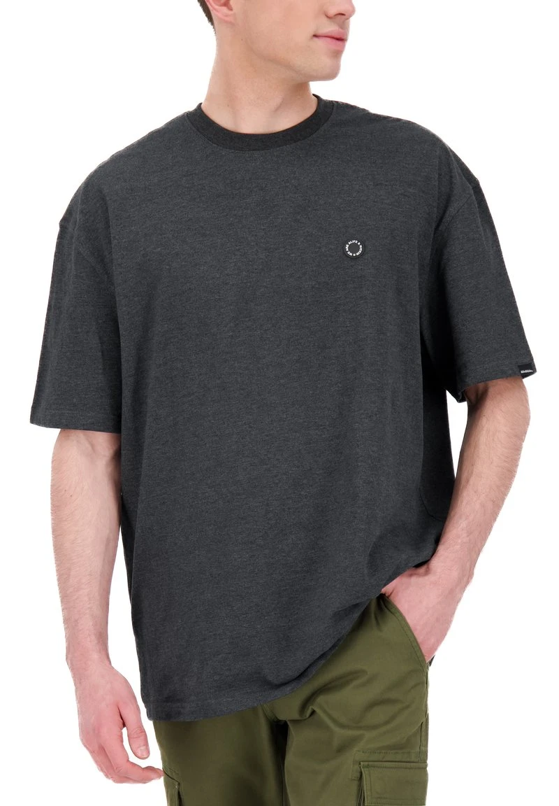 KURZARM - T-Shirt Basic - Moonless Melange 6 KURZARM - T-Shirt Basic - Moonless Melange – Bild 6