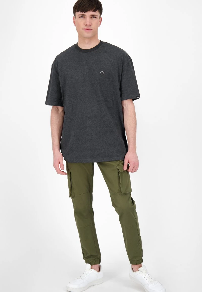 KURZARM - T-Shirt Basic - Moonless Melange 2 KURZARM - T-Shirt Basic - Moonless Melange – Bild 2