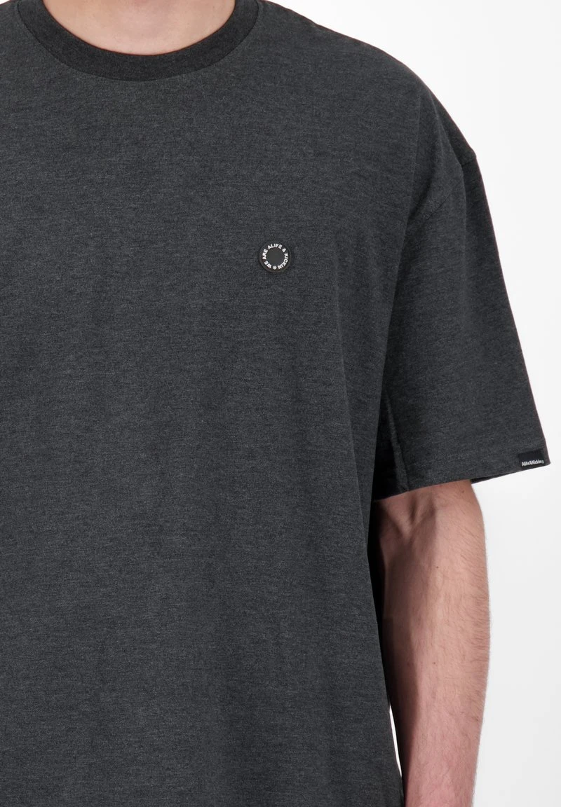 KURZARM - T-Shirt Basic - Moonless Melange 5 KURZARM - T-Shirt Basic - Moonless Melange – Bild 5