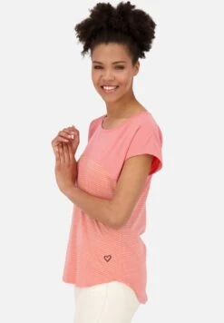 CLARETTAAK - T-Shirt Print - Peach Melange 9 CLARETTAAK - T-Shirt Print - Peach Melange -Alife & Kickin aa990f4fac5f4698942ad411a089aa2e