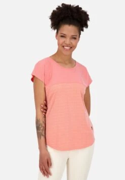 CLARETTAAK - T-Shirt Print - Peach Melange