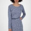 ELLINAK B LONGSLEEVE - Etuikleid - Nightblue Melange