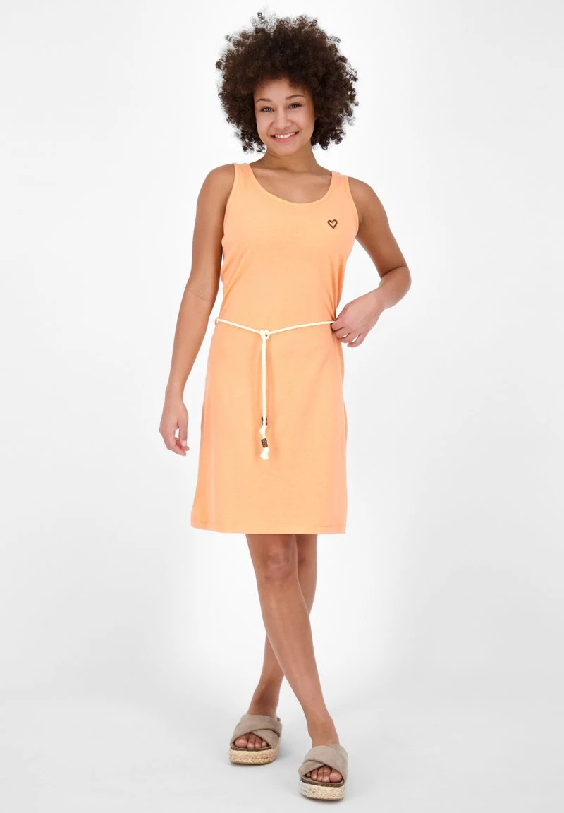 SLEEVELESS - Jerseykleid - Tangerine Melange 2 SLEEVELESS - Jerseykleid - Tangerine Melange – Bild 2