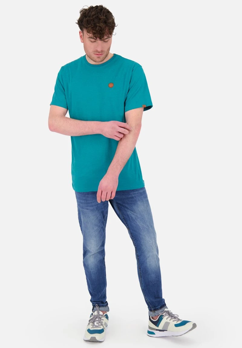 MADDOXAK A KURZARM - T-Shirt Basic - Peacock Melange 2 MADDOXAK A KURZARM - T-Shirt Basic - Peacock Melange – Bild 2