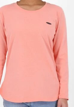 LEAAK A LONGSLEEVE - Langarmshirt - Peach Melange -Alife & Kickin fed2a0ef158b4855ac5467ee02ed92e0